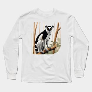 Ruffed Lemur Long Sleeve T-Shirt